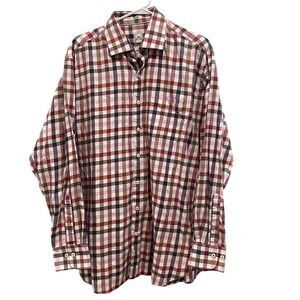 Peter‎ Millar Mens Extra Large Plaid Button Down Shirt 100% Cotton Long Sleeve